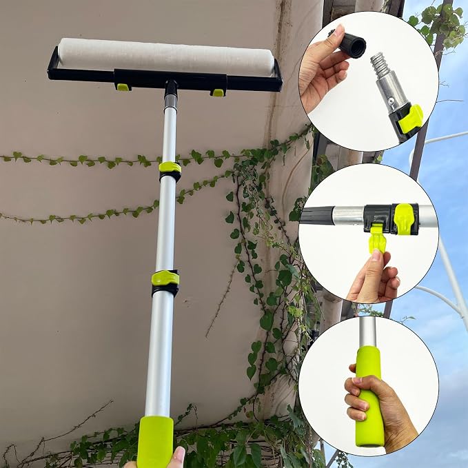 18 Inch Paint Roller Set, 9-18 inch Adjustable Roller Frame, 3pcs 18’’ Roller Covers and 1.48-3.12ft Extension Pole for Ceiling,Wall,Floor,Decks Painting