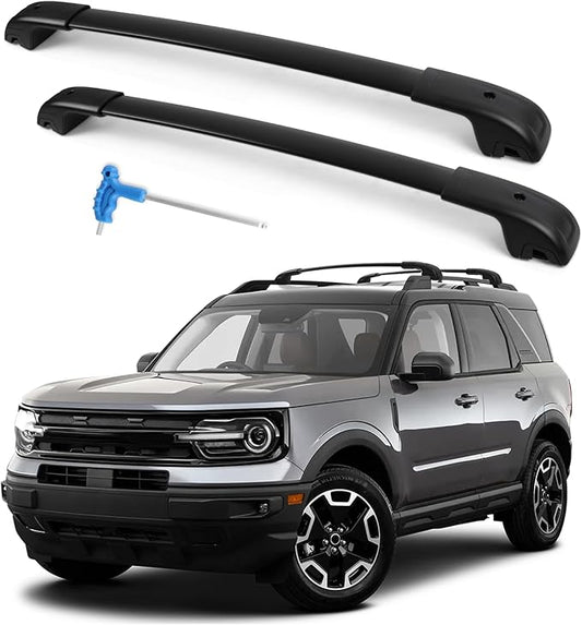 Roof Rack Cross Bars Compatible with Ford Bronco Sport On-Road Base & Bigbend 2021-2026 & Outer Banks 2021 & Heritage 2023, 300LBS Heavy Duty Adjustable Aluminum Cargo Bar for Rooftop Carrier