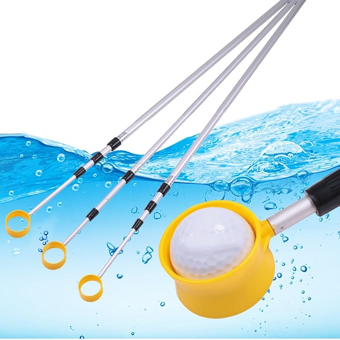 Aluminum Alloy Golf Ball Retriever — Extends up to 6.38 Meters — Multiple Golf Accessories & Supplies