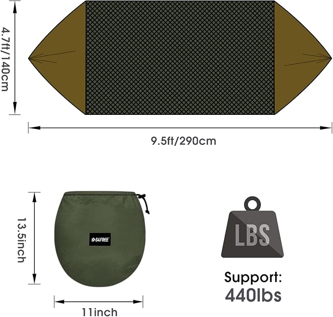 G4Free Large Camping Hammock with Mosquito Net and Rain Fly- 2 Person Portable Hammock with Bug Net and Tent Tarp for Outdoor Hiking Camping Backpacking Travel