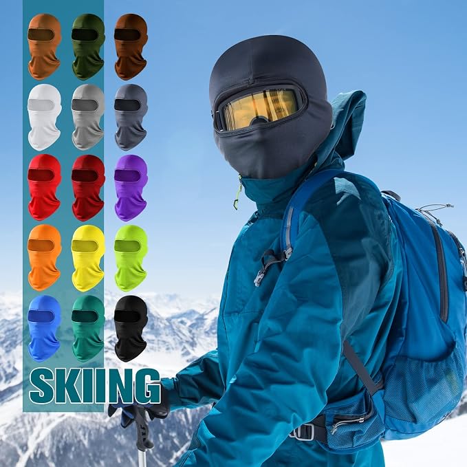 Vicenpal 30 Pcs Balaclava Ski Mask Full Face Cover Neck Gaiter UV Sun Protection for Outdoor Sports Cycling Bandana