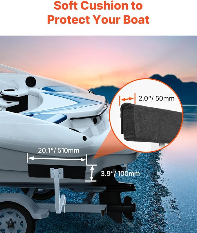 VEVOR Boat Trailer Guide, 16.7"- 60″ Adjustable Design Trailer Guide Poles, 2PCS Trailer Guide-Ons for Ski Boat, Fishing Boat or Sailboat Trailer