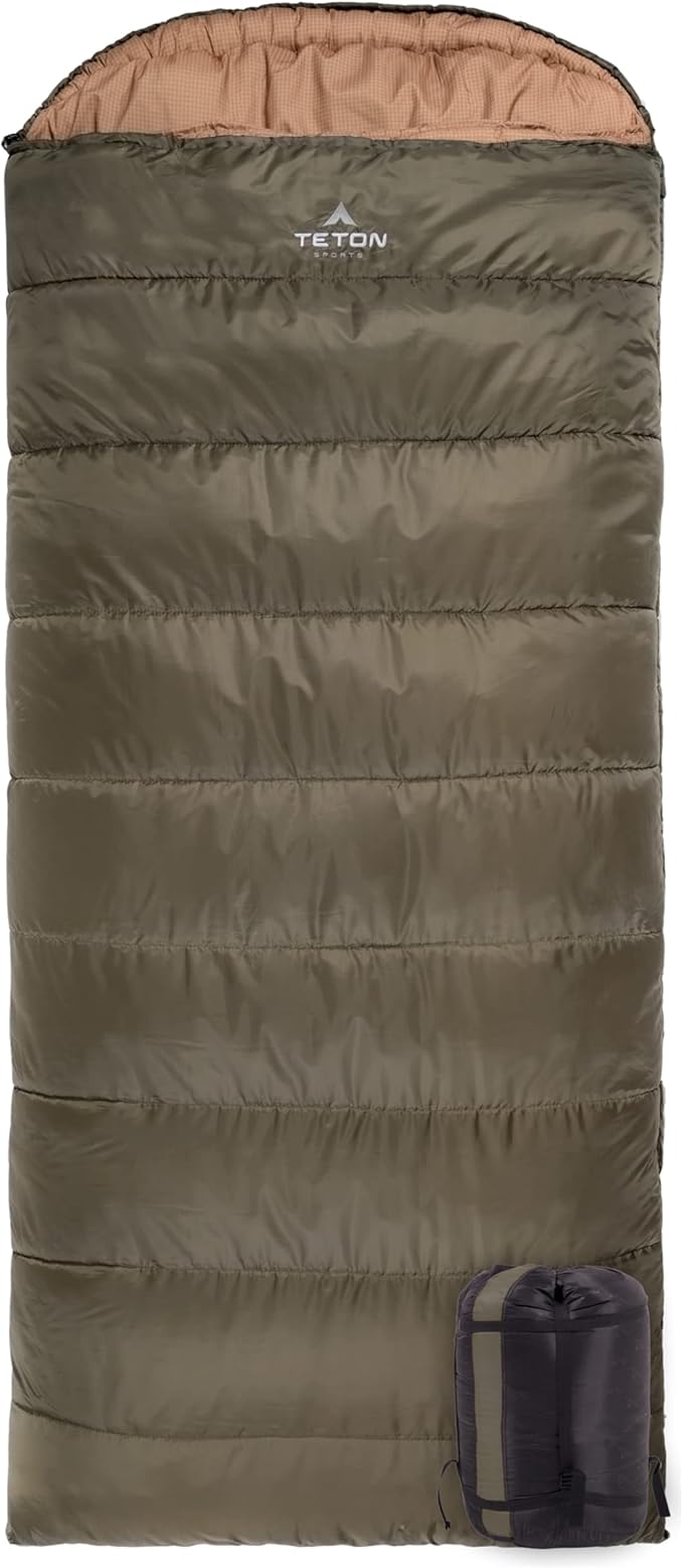 Teton Celsius XXL Sleeping Bag, Cold Weather Sleeping Bags for Adults and Kids, Camping Made Easy and Warm. Compression Sack Included