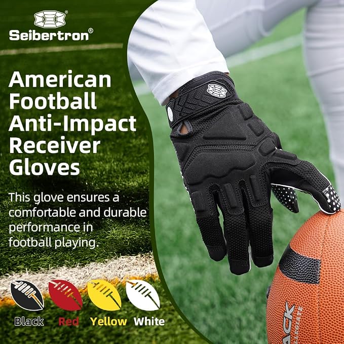 Seibertron Pro 3.0 Twelve Constellations Elite Ultra-Stick Football Receiver Gloves | Super Sticky Grip for Youth Kids Boys 8-12 Girls & Adult Men & Women, Perfect Sports Gift