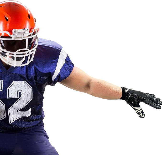 Pure Athlete Football Wide Receiver Gloves - Elite Sticky Grip Gloves, Drip Gear for WR and Defensive Backs - Adult, Youth, Men and Boys