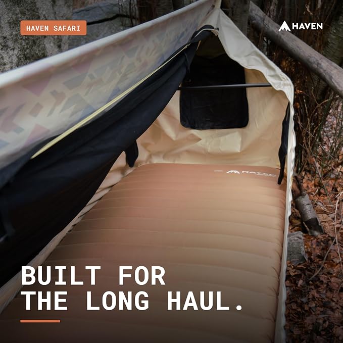 Haven Tents Lay Flat Hammock Tent - Waterproof Camping Hammock with Mosquito Net, Insulated Pad and Rainfly - Haven Tent, Haven XL, Haven Safari