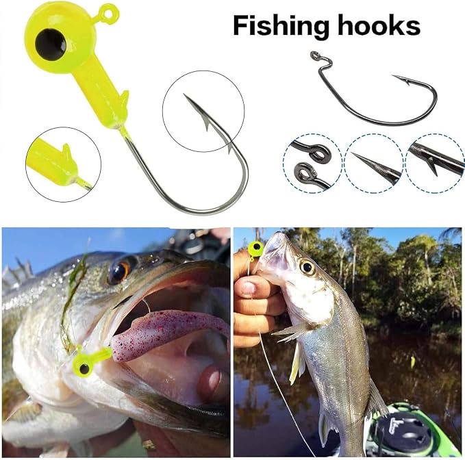 Fishing Lures Freshwater Bait Tackle kit.Tackle Box Including crankbaits topwater Lures,Jigs,Spoons and More Fishing Gear Set.Suitable for Bass Trout Salmon.