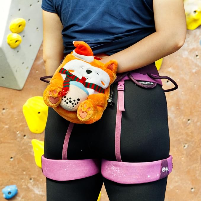 Rock Climbing Chalk Bag + Refillable Ball – Boba Dog Plush Animal Bag
