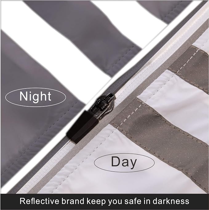 bpbtti Men's Hi-Viz Safety Running Cycling Vest Sleeveless Windbreaker vests- Windproof and Reflective