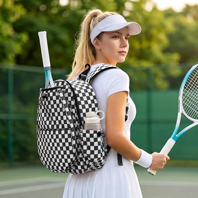Mosthink Pickleball Racket Backpack Tennis Bag for Women Water-Resistant and Machine Washable Tennis Backpack，Lightweight Sports Bag for Pickleball, Badminton