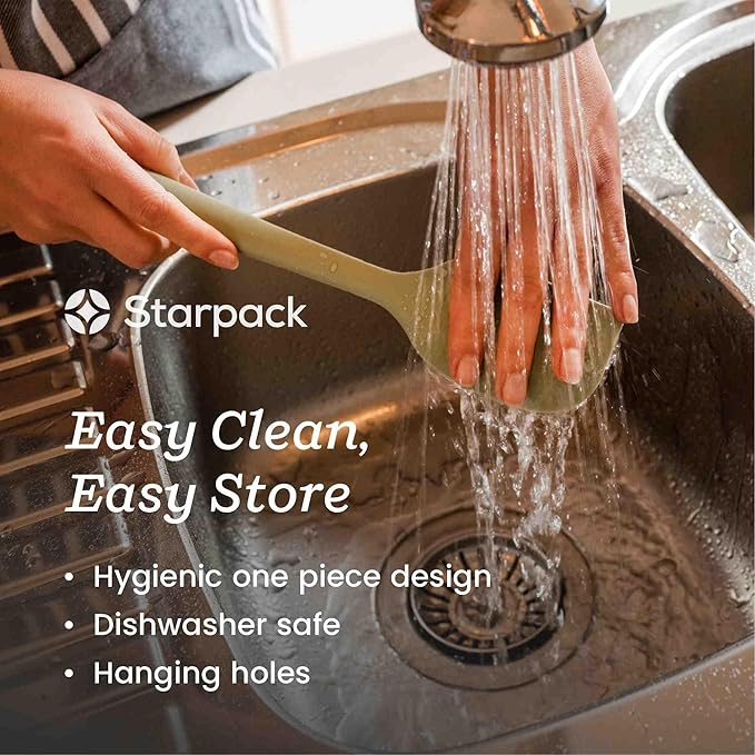 Starpack 'Scrape & Stir' Silicone Spatula (8.5 Inches) - Heat Resistant Spatula Set 600°F - Food Grade Kitchen Spatulas - Nonstick Baking and Cooking Spatula - LFGB Grade Rubber Spatula Set