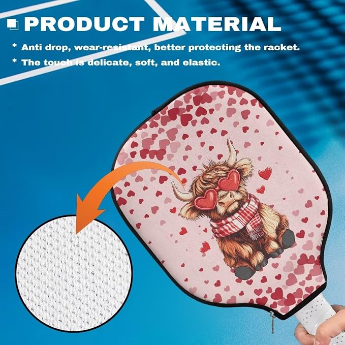 Pickleball Paddle Covers Only for Men and Women Zipper Closure Protection and Decoration