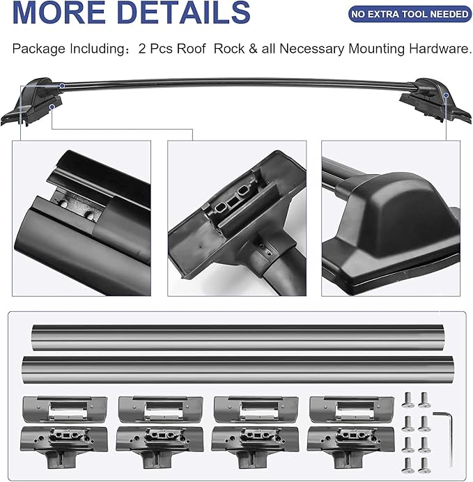 MOSTPLUS Roof Rack Cross Bar Rail Compatible with Honda CRV 2007 2008 2009 2010 2011 Cargo Racks Rooftop Luggage Canoe Kayak Carrier Rack