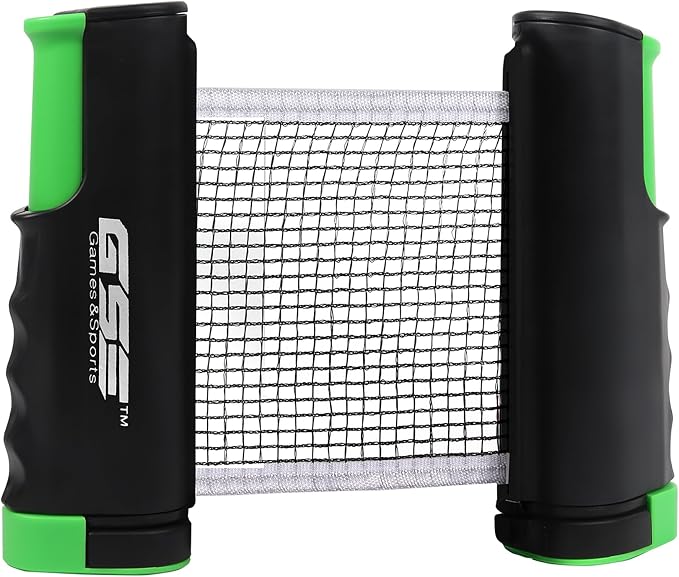 GSE Games & Sports Expert Adjustable Retractable Ping Pong Net Set & Post. Professional Table Tennis Rackets and Balls, Net with Posts and Storage Bag - Pingpong Paddle and Game Table Accessories. | Adjustable