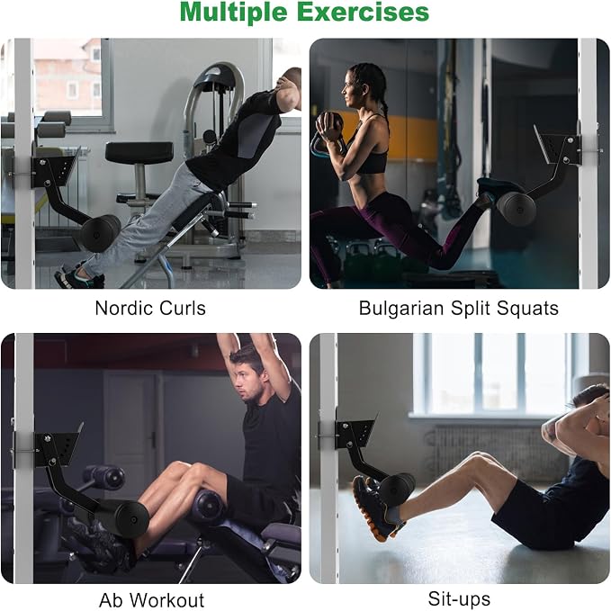 SELEWARE Squat Rack Attachment, Y-Shaped Dip Bar Attachment, Nordic Hamstring Curl Attachment and Lever Arms for 2x2 or 3x3 Power Rack with 5/8" or 1" Hole, Power Cage Accessories for Home Gym