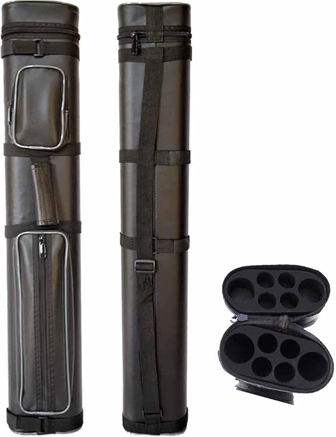 HAN'S DELTA 2x4 Hard Oval Pool Cue Billiard Stick Carrying Case, (Several Colors Available)
