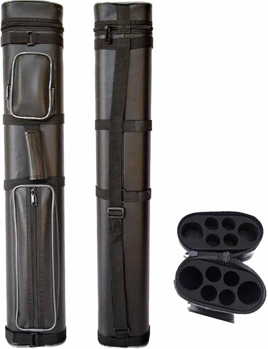 HAN'S DELTA 2x4 Hard Oval Pool Cue Billiard Stick Carrying Case, (Several Colors Available)