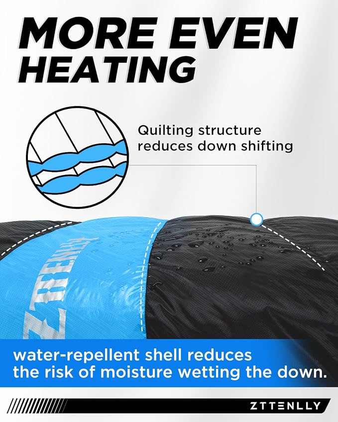Ultimate 4-Season Down Sleeping Bag for Adults - Lightweight & Compact, 550/600 FP, 0°F to 30°F for Backpacking, Camping & Hiking