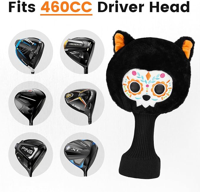 Craftsman Golf Driver Headcover Horse Sloth Funny Animal Golf Head Cover Novelty for Wood Driver Fairway Hybrid Golf Club for Men Women Kids Golfer Gift