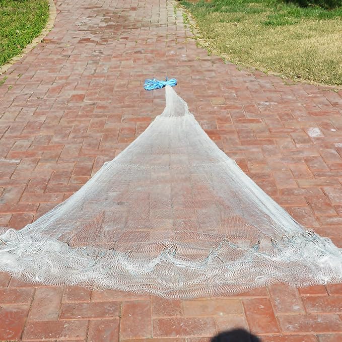 Lawaia Fishing Cast Net Casting Traditional Throw Nets Easy to Use Monofilament Material Durable and Efficient Ideal for Freshwater Saltwater Fish Shrimp Minnow Bait