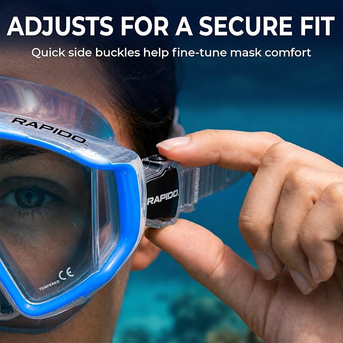 Rapido Clareza Three Lens Mask and Snorkel Combo