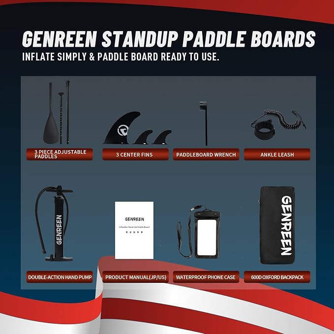 Paddle Board Stand up Paddle Board (Extra Large 11'*33/34") Newly Improved 2 Side Layers 450LBS Quality Inspection×5 (All-Season for JP customers) paddleboards Fishing Family Pet Friendly