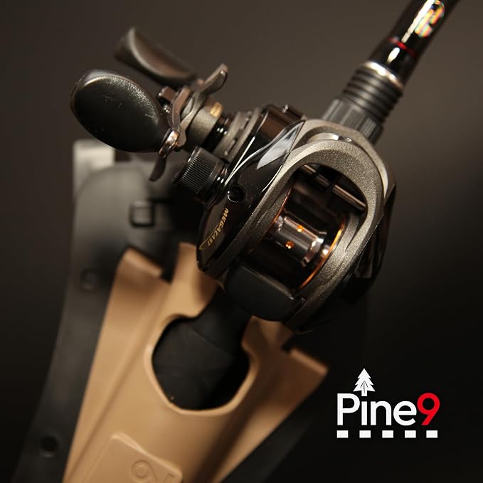 Ambie Fishing Rod Hip Holster - Patented Ambidextrous Quick-Draw Fishing Pole Holder, Made in USA - Spinning, Baitcaster & Centerpin Reels - Fits Any 1.5" Belt