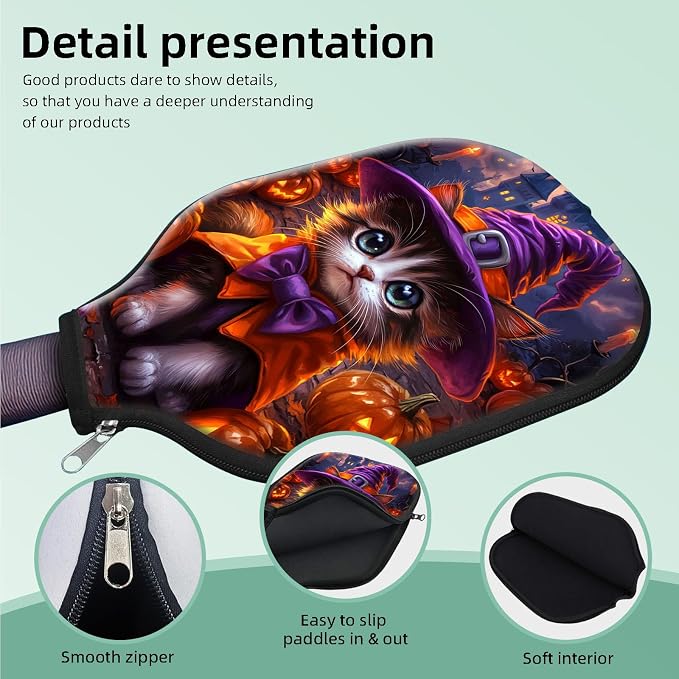 Pickleball Paddle Cover- Premium Water-Resistant Racket Sleeves with Reinforced Zippers, Universal Fit for USAPA Standard Paddles, Extra Padding Protection 6