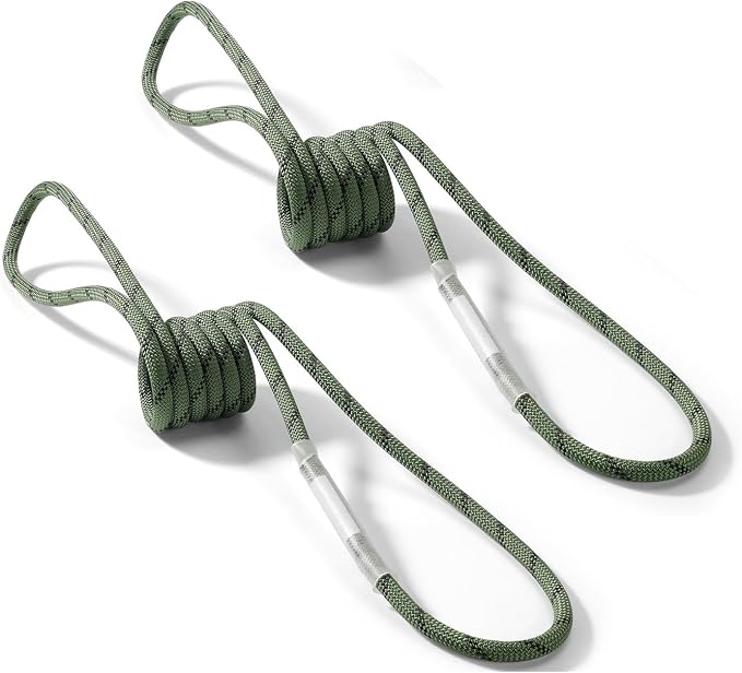 10mm Nylon Prusik Cord, Pre-Sewn 47in(120cm) Prusik Loop, 22KN / 4950lbs MBS High Strength Friction Cord for Rock Climbing, Arborist Tree Work, Rescue, Rappelling and Aerial Operations