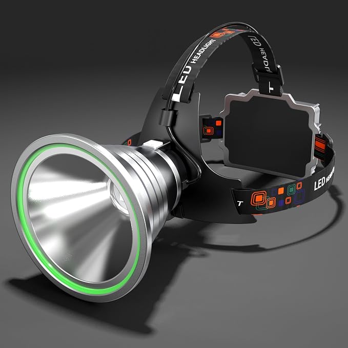 Coon Hunting Lights,High Power LED Headlamp Spotlight,Waterproof Super Bright Rechargeable Headlight with Motion Sensor