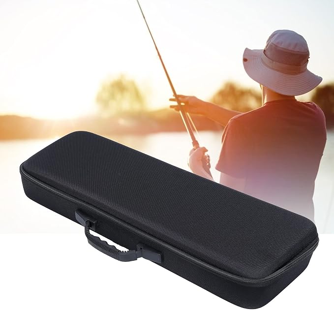 Naroote Fishing Rod Case - Watertight EVA Fishing Pole Case Fishing Rod Bag Fishing Pole Storage Bag with Hard Shell for Fishing Tackle