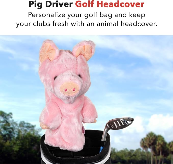 Daphne's Headcovers Pig Driver Headcover | Premium Driver Headcovers | Funny Golf Club Covers | Stylish Protection for Your Clubs | Men's Golf Gear | Driver Headcover for Men and Women