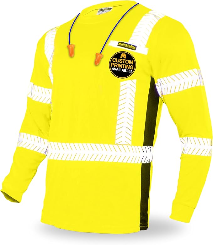 KwikSafety - Charlotte, NC - Limited Edition Long Sleeve Safety Shirts [Deluxe Fishbone Tape] Class 3 ANSI OSHA Compliant