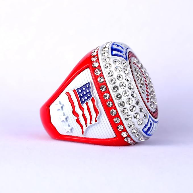 Sports Awards 12 pcs Pack Baseball League Champions & Finalist Trophy Ring Size 9.5 Baseball Awards Players Prize
