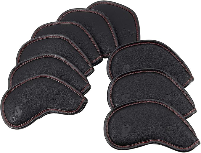 Craftsman Golf Embossed No. Black Cyan Golf Club Iron Headcovers Set for Ping Callaway Mizuno Taylomade Etc.