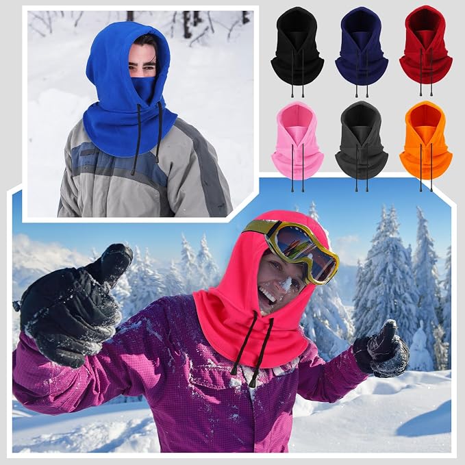Liitrsh 12 Pcs Balaclava Windproof Winter Face Mask Warm Fleece Ski Mask Hat Fleece Winter Face Warmer Neck Warmer for Men Women Cold Weather Motorcycle Bike Cycling, 12 Colors