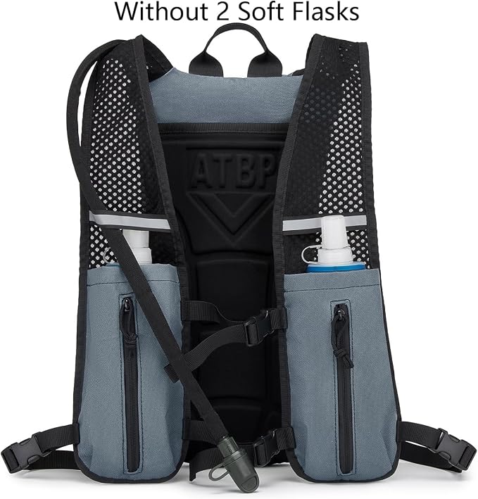 Running Hydration Vest Pack Tactical 3L Water Bladder Backpack Bag for Cycling Marathon Hiking Daypack Men & Women