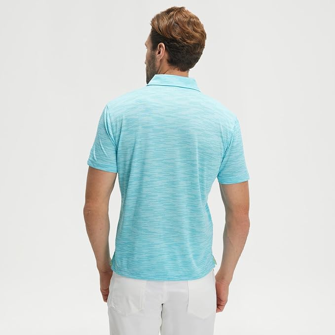 M MAELREG Men‘s Golf Shirts Short Sleeve Ultra-Light Soft Performance Quick Dry Athletic with UPF 30+ Polo Shirts for Men
