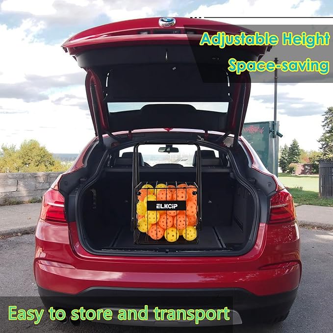 Portable Pickleball & Tennis Ball Hopper - Pickleball Collector Retriever Basket Carrier Gatherer Picker Container for Picking and Storage Training Tool for Ball