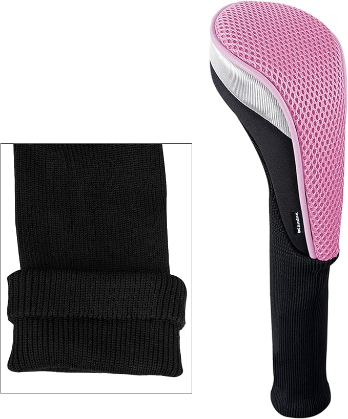 Andux 4pcs/Set Mesh Golf 460cc Driver Fairway Wood Club Head Covers Long Neck with No. Tags