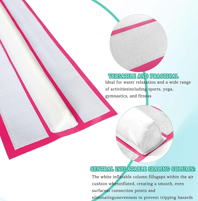 GLANT 3ft/6ft Air Mat Tumble Track Connector Tape for Inflatable Tumbling Gymnastic/Yoga/Camping White（NEW） (40)