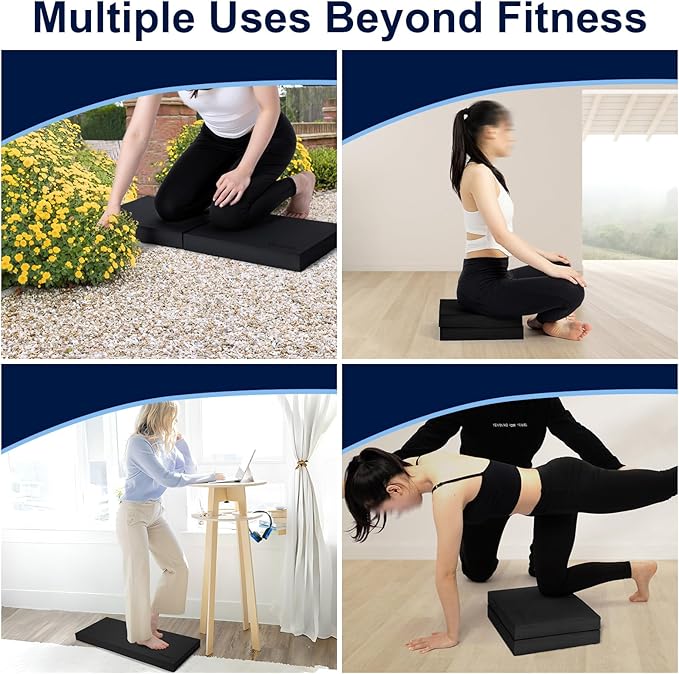StrongTek Professional Foam Exercise Balance Pad - 15.8" x 13" x 2", High-Density TPE Foam Knee Pad, Non-Slip & Water-Resistant, for Balance Training, Physical Therapy, Yoga, and More