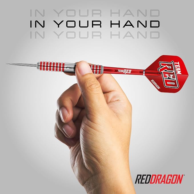 RED DRAGON Peter Wright vs Gerwyn Price Iceman Steel Tip Darts Set - ‎21g & 22g Brass Barrels for Controlled Accuracy & Grip, Flights, Shafts, Case & Checkout Card Included