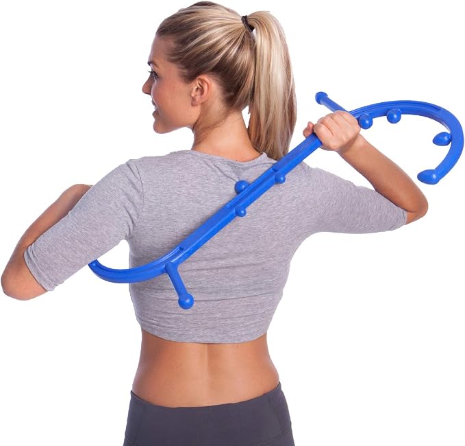 Body Back Buddy Classic USA Made FSA Eligible Handheld Full Body Massage Cane Trigger Point Massage Tool for Deep Tissue Pain Relief - Dual Massage Hooks for Back, Shoulder, Neck. Manual Back Massager