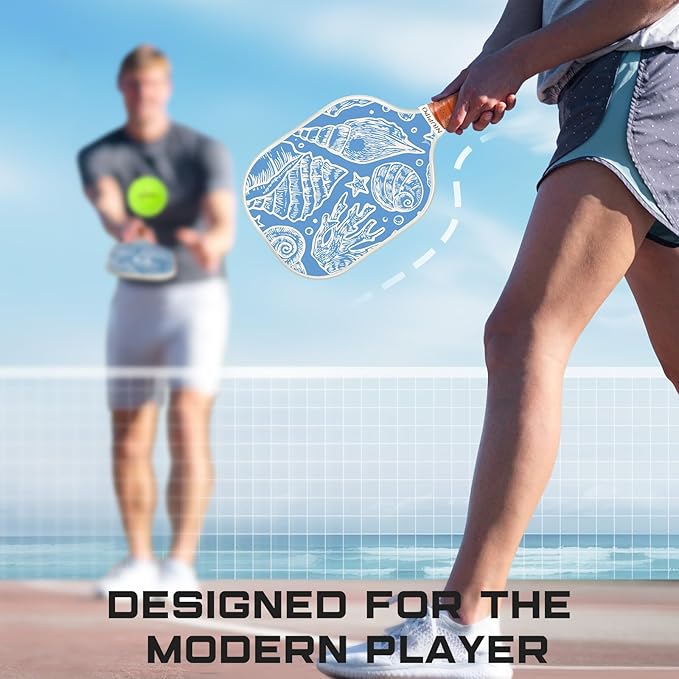niupipo Pickleball Paddles Set of 2/4/1, USAPA Approved Carbon Fiber & Fiberglass Hybrid, Easy Power, Polypropylene Honeycomb Core, Cushioned 4.72" Grip, Bag/Cover, Pickleball Paddle Set for Men Women