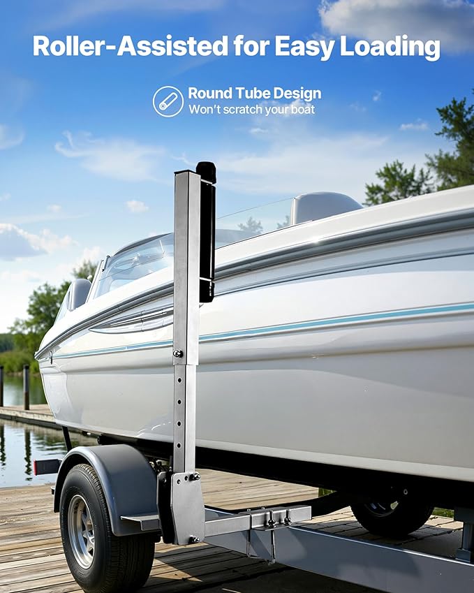 VEVOR Boat Trailer Guide, 16.7"- 60″ Adjustable Design Trailer Guide Poles, 2PCS Trailer Guide-Ons for Ski Boat, Fishing Boat or Sailboat Trailer