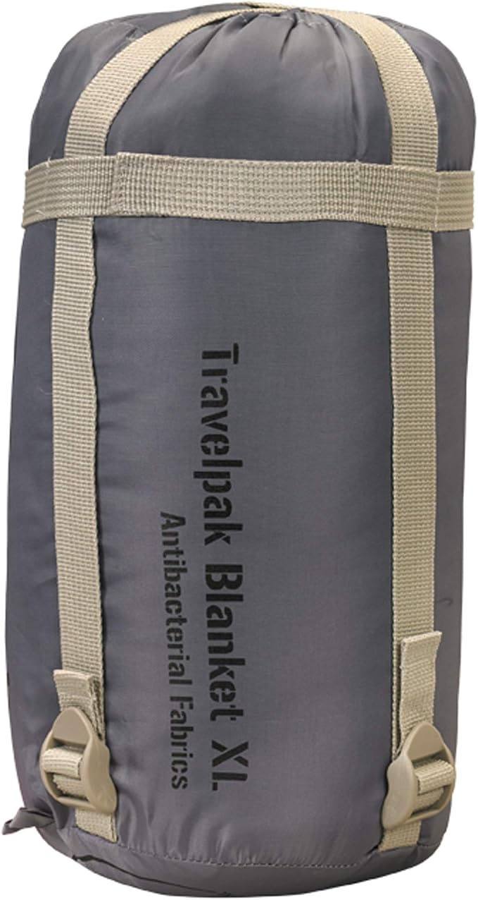 Snugpak Travelpak Blanket with Compression Stuff Sack, Lightweight, Pebble Grey