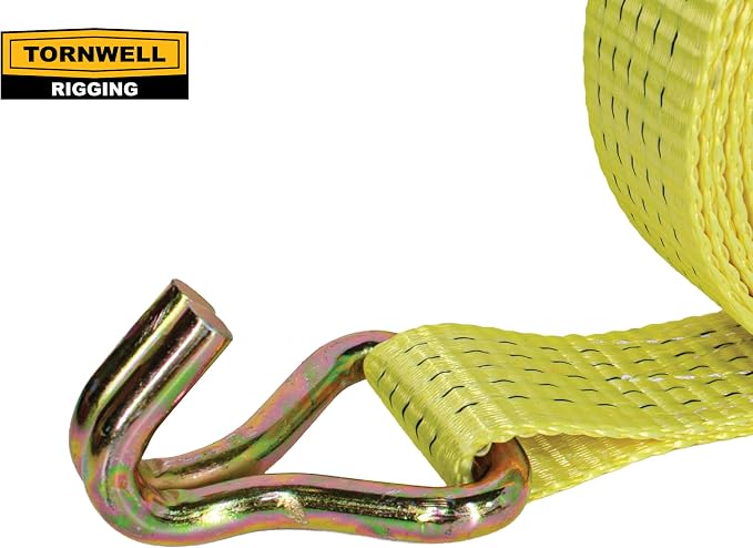 6 Pack 2" x 15' Ratchet Tie Down Straps, Heavy Duty Cargo Straps with J Hooks and Comfort Handles, 5,000 lb Break Strength, 1,670 lb WLL for Trucks and Trailers