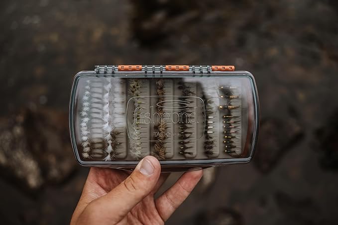 Tacky Pescador Fly Box- Medium- Clear- Burnt Orange