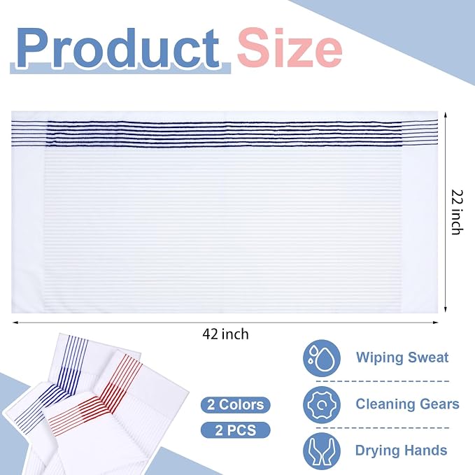 Mixweer Caddy Golf Towel 22" x 42" Large Caddy Towel Camping Sport Towels Cotton Soft Towels for Man Golf Lovers